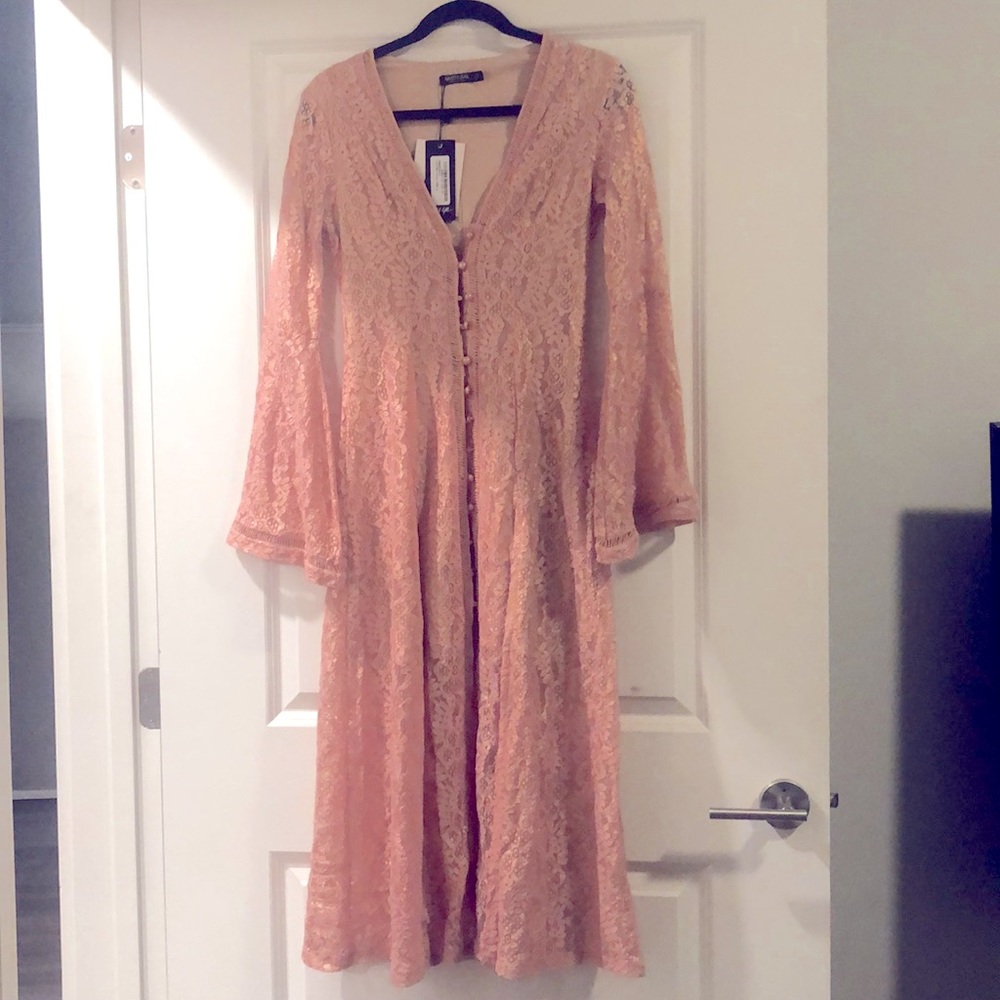Nasty gal lace maxi dress -new with tags